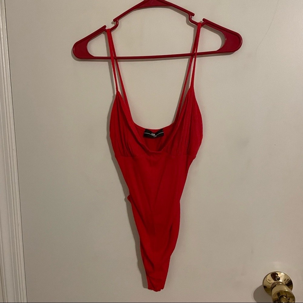 Red bodysuit